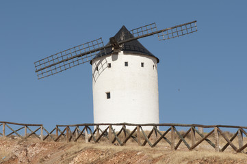 White ancient windmill