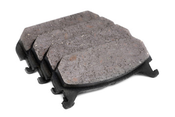 four brake pads, isolatet on white