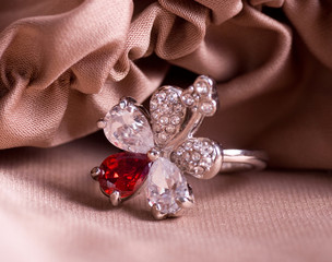 Beautiful jewelry on background