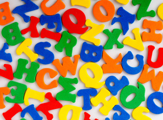 Abstract colorful letters