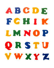 Colorful letters of alphabet
