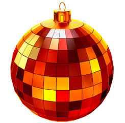 red Christmas ball on white background