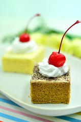 Cake set for coffee break