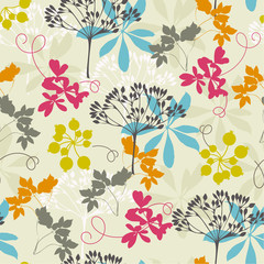 Decorative floral seamless pattern