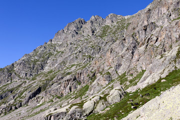 Site of the Long Lake, the park of Mercantour, France