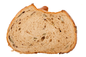 Slice of brown seedy bread
