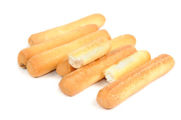 Breadsticks Isolated on White Background
