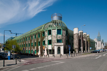 Public library with roof garden in Warsaw
