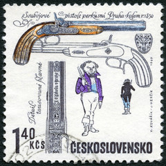 CZECHOSLOVAKIA - 1969: shows Duelling pistols, from Lebeda works