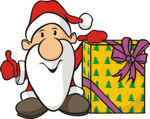 santa claus and gift