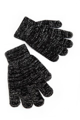 Woolen gloves, isolated on white background.