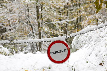 gesperrte Straße
