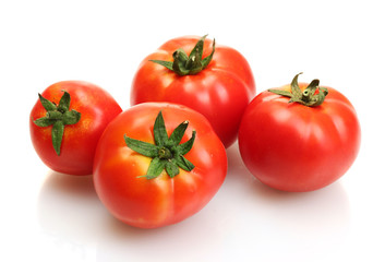 tomatoes isolated on white