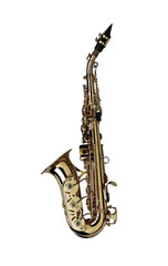 Fototapeta na wymiar saksofon samodzielnie w białym tle (clipping path)