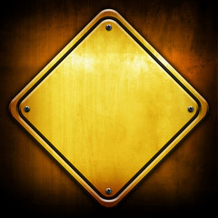 golden rhombus plate