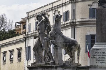 Obraz premium View of Quirinal's square, Rome, Italy