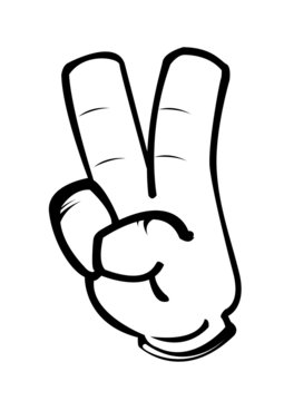 victory hand illustration