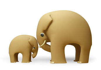3D elephant happy fathers day