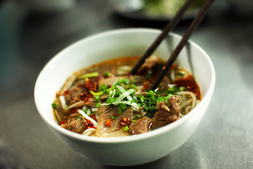 Vietnamese beef soup called pho - 46277873