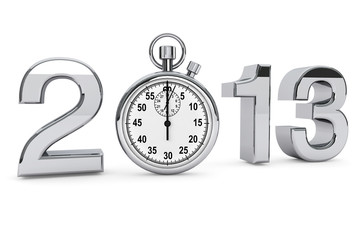 2013 steel sign with stopwatch