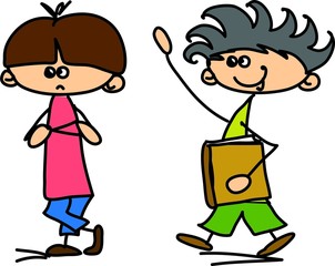 Симпатичные счастливых детей мультфильм