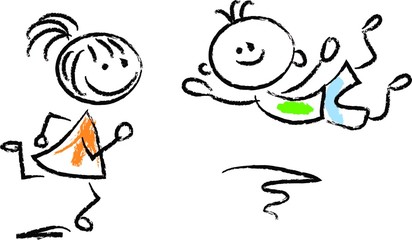 Симпатичные счастливых детей мультфильм