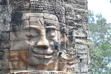 Fototapeta na wymiar Bayon Temple twarz