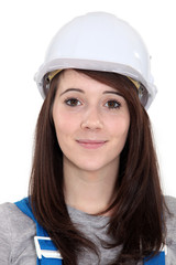 Portrait of a female construction worker