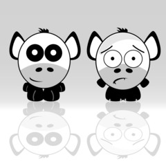 sweet and cute animal icon vector