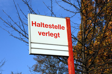Haltestelle verlegt, Bus, Öffentlicher Personennahverkehr, ÖPNV