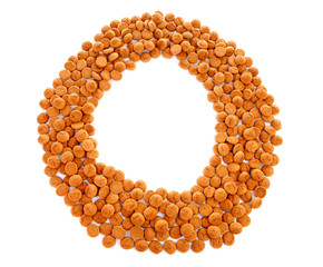 Ginger nuts, pepernoten, in the shape of letter O