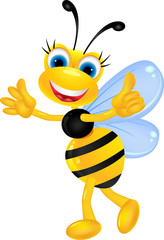 funny bee cartoon character