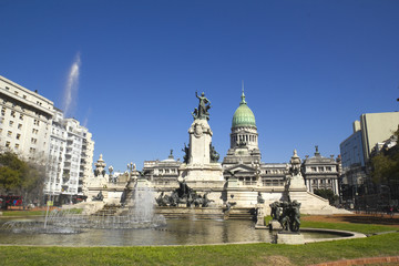 Congress square monument in Buenos Aires, Argentina