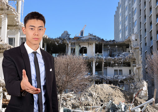 manaager auf baustelle