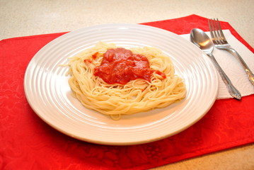 Plate of Spaghetti and Meatballs