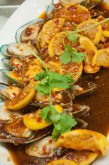 mussels with zucchini