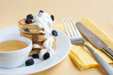 Delicious homemade cheese pancakes