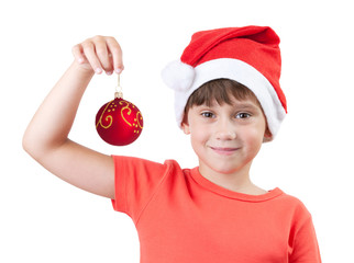 Girl in the image of Santa Claus