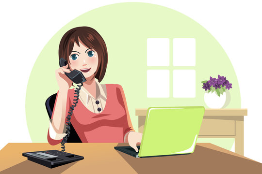 Businesswoman working in the office