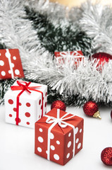 Christmas decorations and winter theme