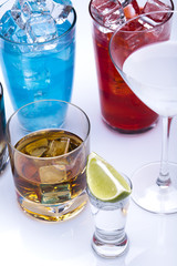 Alcohol drinks set 