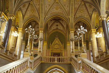 Interior of the Parliament in Budapest (Hungary) - 46292490