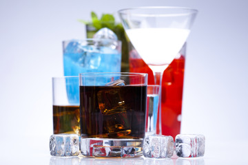 Alcohol drinks set 