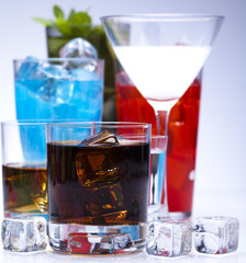 Alcohol drinks set 