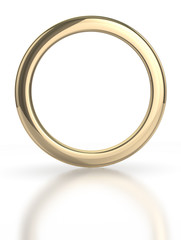 Golden ring isolated with clipping path