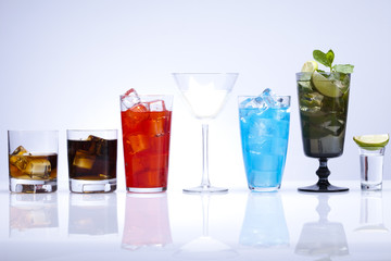 Alcohol drinks set 