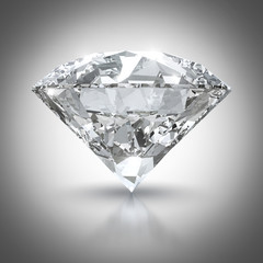 Luxury diamond isolated on white background with clipping path..