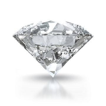 Luxury diamond isolated on white background with clipping path.