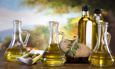 Olive oil and olives 