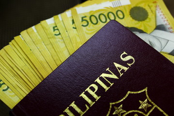 Passport with korean money